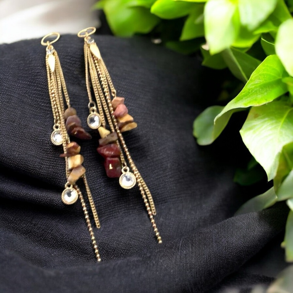 Charming Charlie Gold Treasure Chest Earrings